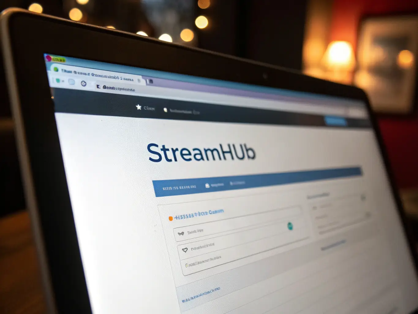 A screenshot of the StreamHub account creation page, highlighting the simple and intuitive registration process.